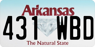 AR license plate 431WBD