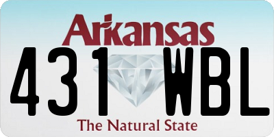 AR license plate 431WBL