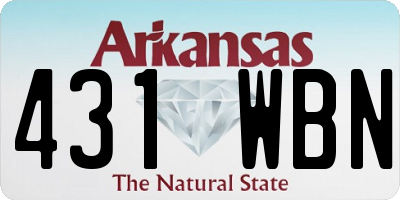 AR license plate 431WBN