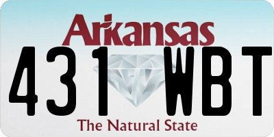 AR license plate 431WBT