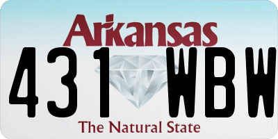 AR license plate 431WBW