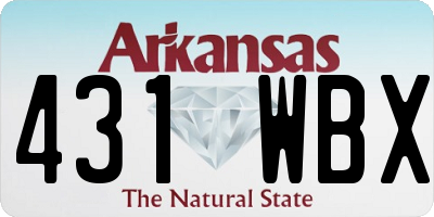 AR license plate 431WBX