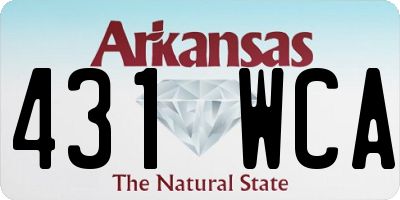 AR license plate 431WCA