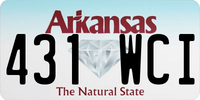 AR license plate 431WCI