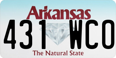 AR license plate 431WCO