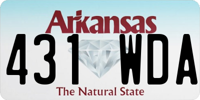 AR license plate 431WDA