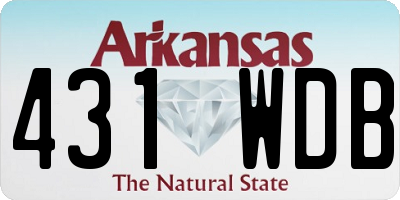 AR license plate 431WDB