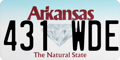 AR license plate 431WDE