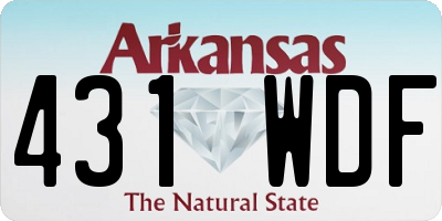 AR license plate 431WDF