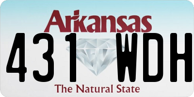 AR license plate 431WDH