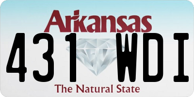 AR license plate 431WDI