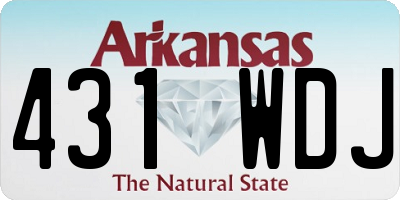 AR license plate 431WDJ