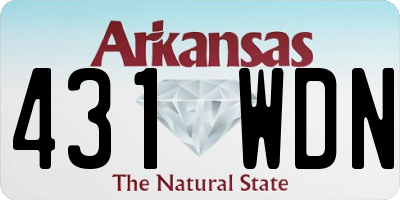AR license plate 431WDN