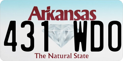 AR license plate 431WDO
