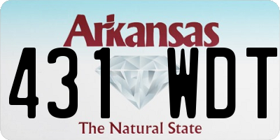 AR license plate 431WDT