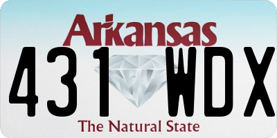 AR license plate 431WDX