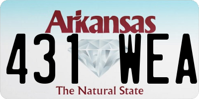 AR license plate 431WEA