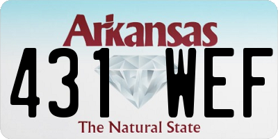 AR license plate 431WEF