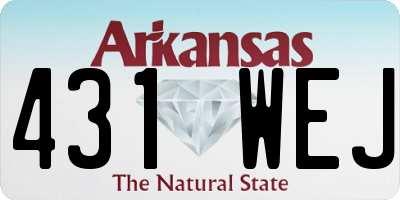 AR license plate 431WEJ