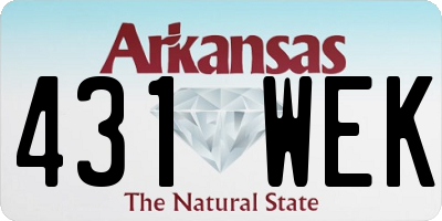 AR license plate 431WEK