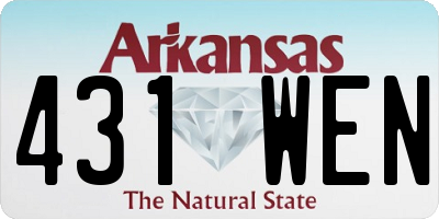 AR license plate 431WEN