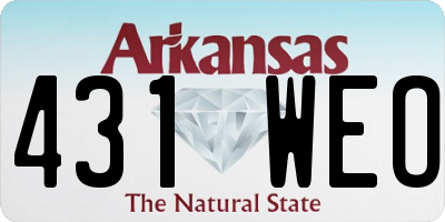 AR license plate 431WEO