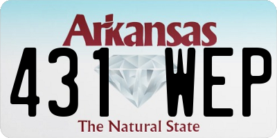 AR license plate 431WEP
