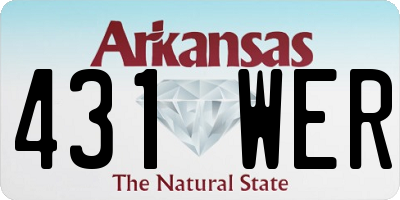 AR license plate 431WER