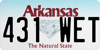 AR license plate 431WET
