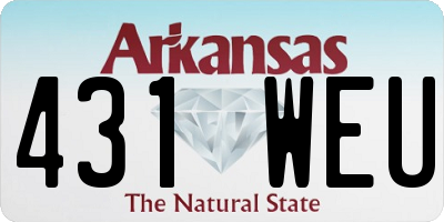 AR license plate 431WEU