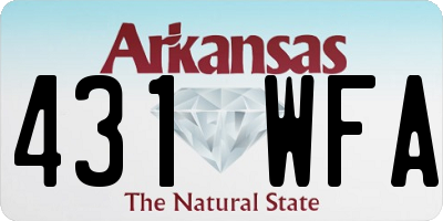 AR license plate 431WFA