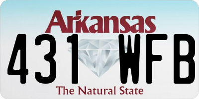 AR license plate 431WFB