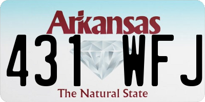 AR license plate 431WFJ