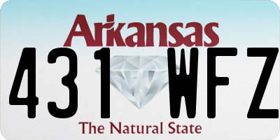 AR license plate 431WFZ