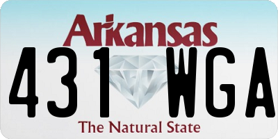 AR license plate 431WGA