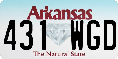 AR license plate 431WGD