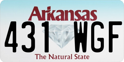 AR license plate 431WGF