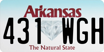 AR license plate 431WGH