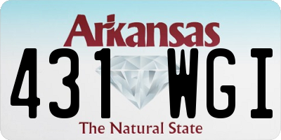 AR license plate 431WGI