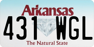 AR license plate 431WGL