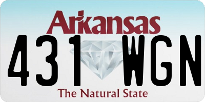 AR license plate 431WGN