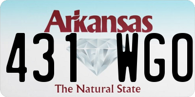 AR license plate 431WGO