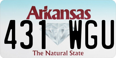 AR license plate 431WGU