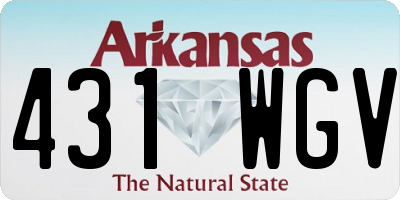 AR license plate 431WGV