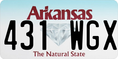 AR license plate 431WGX