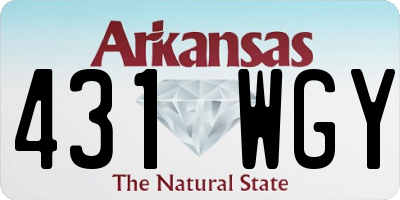 AR license plate 431WGY