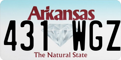 AR license plate 431WGZ