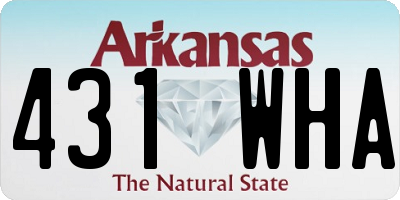AR license plate 431WHA