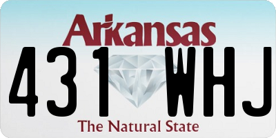 AR license plate 431WHJ