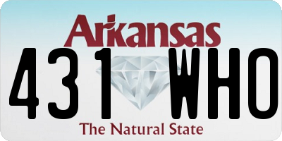 AR license plate 431WHO
